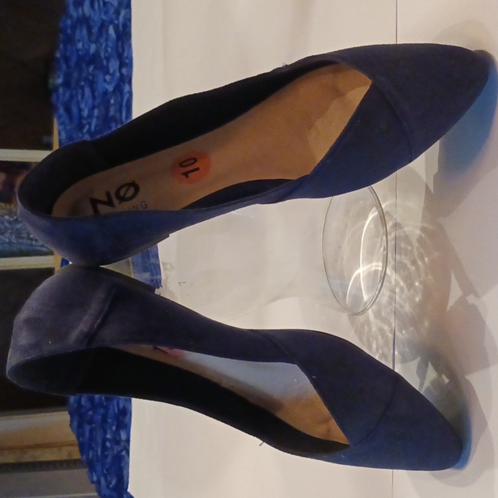 Navy Blue Ballerina Flats Mary Jane Shoes Size 10
